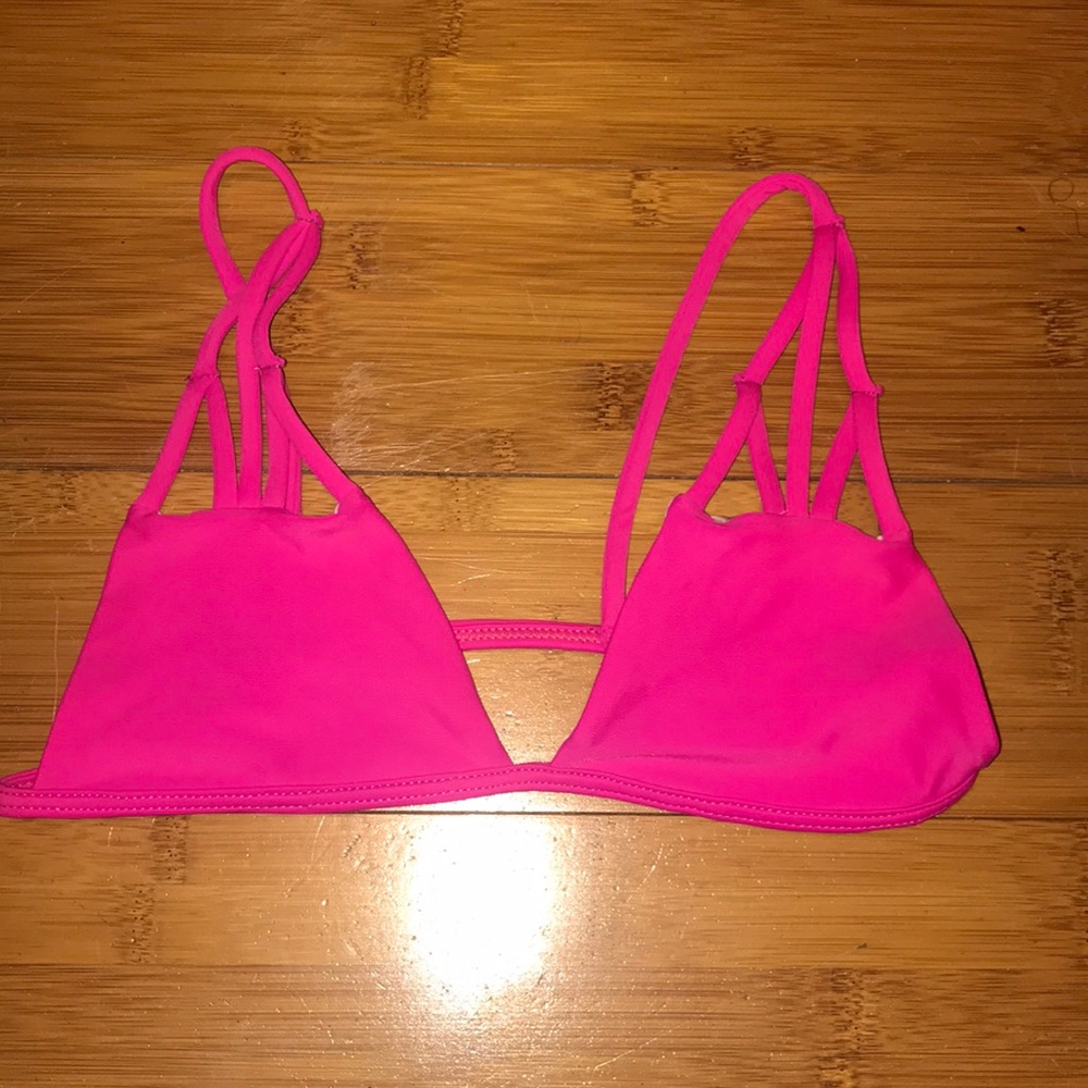 Hot pink Acacia Swim Santorini top Small